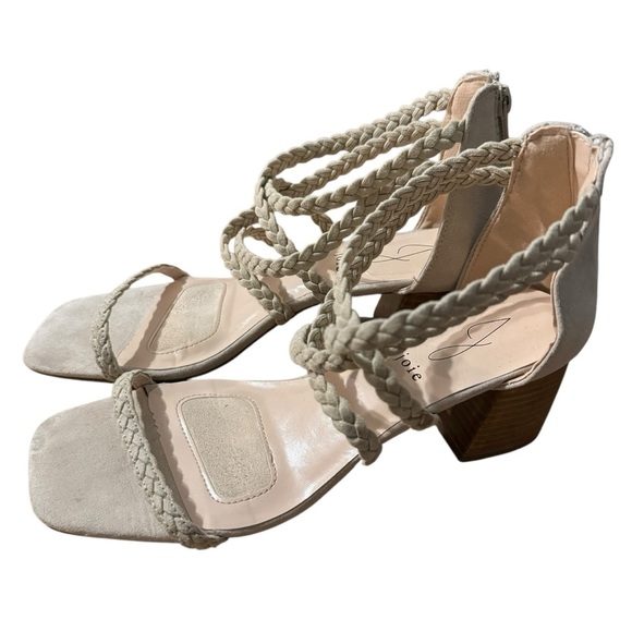 Joie Felina braided strap block heel sandals 8 - Picture 1 of 8